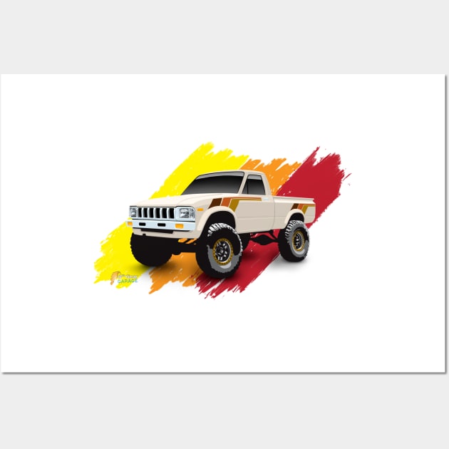 Toyota 1983 4x4 SR5 Hilux Pickup Truck Wall Art by 6thGear